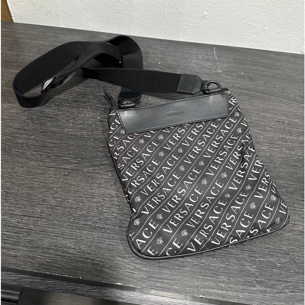 Versace Crossbody Nylon black Messenger Bag